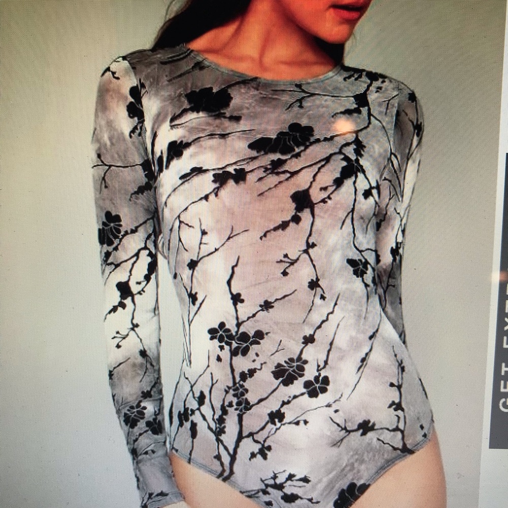 Sheer Jacquard Body Suit